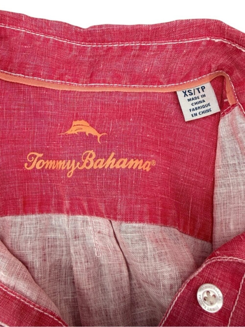 Tommy Bahama Pink Bahama Sea Glass Breezer Linen Shirt - Picture 3 of 6